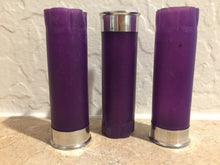 Load image into Gallery viewer, 18 Purple Empty Shotgun Shells Blank 12 Gauge No Markings On Hulls Spent Shotshells Once Fired Used Ammo Casings DIY Boutonniere Crafts