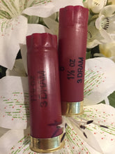 Load image into Gallery viewer, Dark Red Burgundy Empty 12 Gauge Shotgun Shells Used Casings Fired Hulls Spent Cartridges Federal Maroon 10 Pcs - FREE SHIPPING
