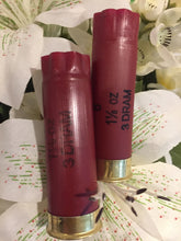 Load image into Gallery viewer, Dark Red Burgundy Empty 12 Gauge Shot Gun Shells Used Casings Fired Hulls Spent Cartridges Federal Maroon 15 Pcs - Free Shipping