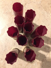 Load image into Gallery viewer, Dark Red Burgundy Empty 12 Gauge Shotgun Shells Used Casings Fired Hulls Spent Cartridges Federal Maroon 10 Pcs - FREE SHIPPING
