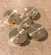 Load image into Gallery viewer, Remington Peters Steel Headstamps 12 Gauge Bottoms Gold Shotgun Shells 5 Pcs