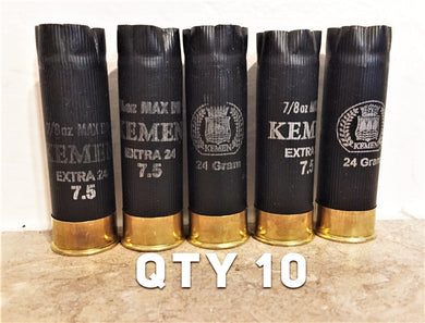 Kemen Black Shotgun Shells 12 Gauge Used Empty Hulls 12GA 10 pcs Free Shipping