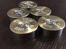 Load image into Gallery viewer, Winchester AA Gold Steel Head Stamps 12 Gauge Bottoms Shotgun Shells Empty Shot Gun Ammo Spent Shotshells DIY Bullet Jewelry 5 Pcs
