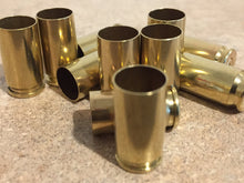 Load image into Gallery viewer, 9MM Drilled Brass Shells Polished Empty Used Spent Casings Luger 9X19 Used Pistol Handgun Ammo DIY Bullet Jewelry Ammo Crafts Qty 12 - FREE SHIPPING