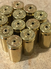 Load image into Gallery viewer, 9MM Drilled Brass Shells Polished Empty Used Spent Casings Luger 9X19 Used Pistol Handgun Ammo DIY Bullet Jewelry Ammo Crafts Qty 12 - FREE SHIPPING