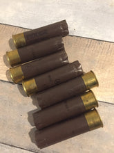Load image into Gallery viewer, Brown Empty 12 Gauge Shotgun Shells Used 12GA Casings Fired Hulls Spent Cartridges Fiocchi 10 Pcs