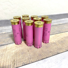 Load image into Gallery viewer, Pink Shotgun Shell 12 Gauge Empty 12GA Hulls Used Shotshells Spent Casings Shot Gun Cartridges DIY Ammo Crafts 10 Pcs | FREE SHIPPING
