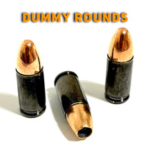Load image into Gallery viewer, Fake 9MM Dummy Black Brass Rounds