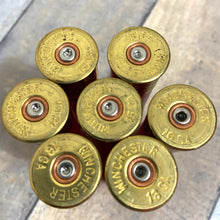 Load image into Gallery viewer, Used Red Shotgun Shells Headstamp Close Up  Winchester
