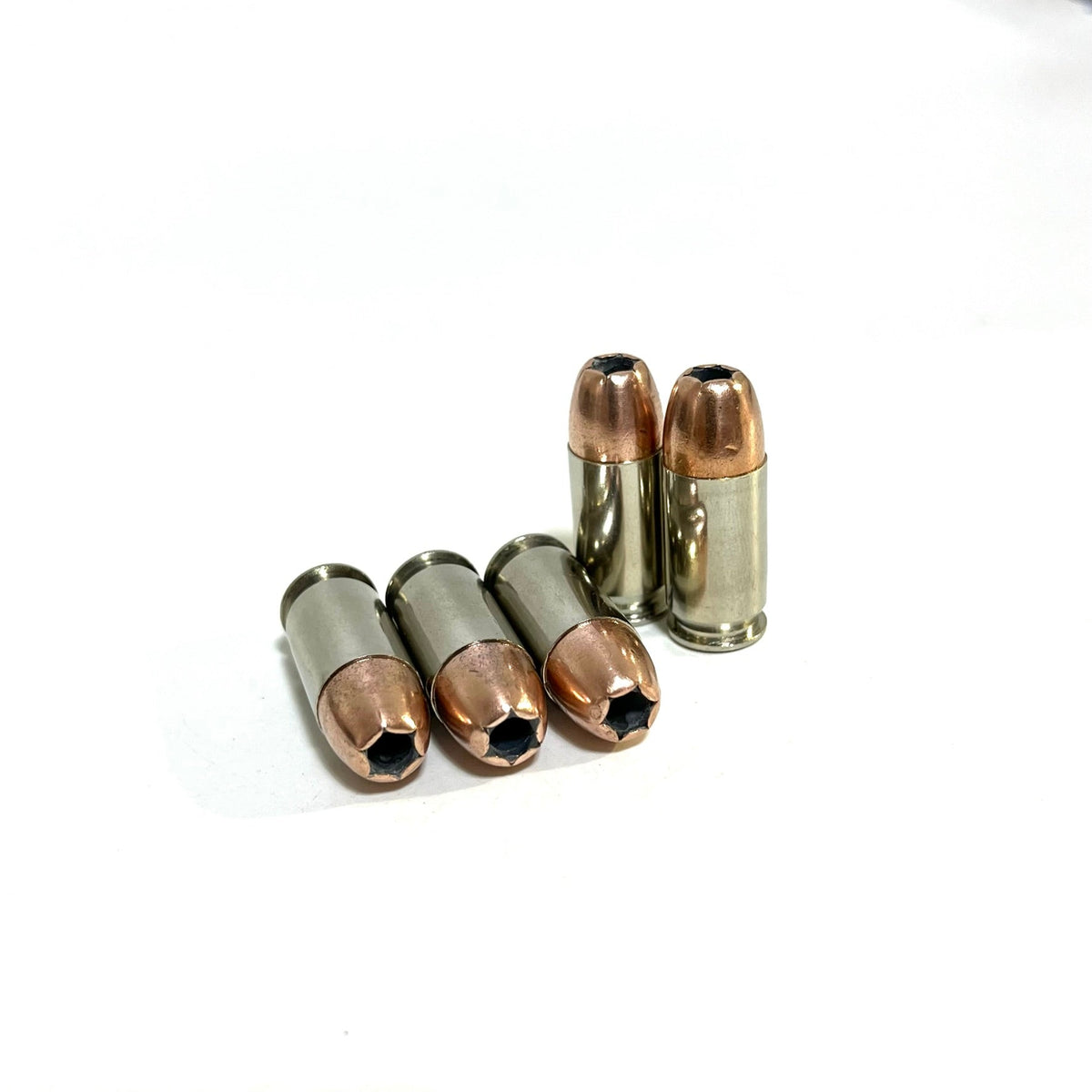 Nickel 45 ACP Dummy Rounds With New Hollow Point Bullet 5 Pcs