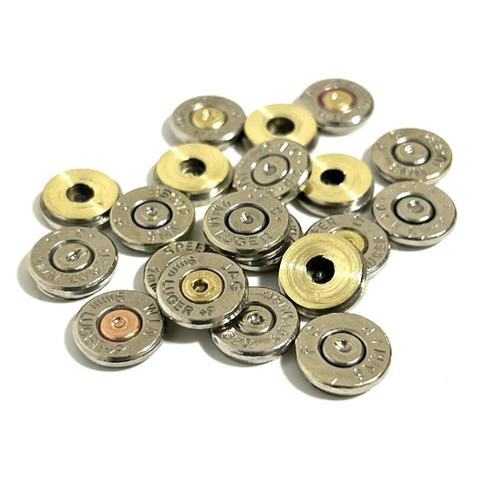 Polished nickel bullet slices