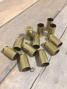 40 Caliber Smith and Wesson Drilled Brass Shells Polished Bullet Casings