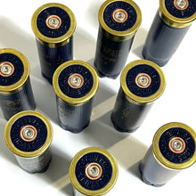 Load image into Gallery viewer, Top View of Blue 12 Gauge Empty Shotgun Shells – Bulk Crafting Supply