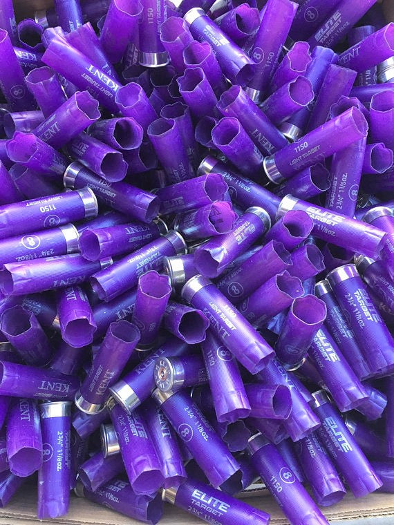 Purple Empty Shotgun Shells, Shotshells and Hulls - Premium empty purple cartridges for crafting and bullet jewelry