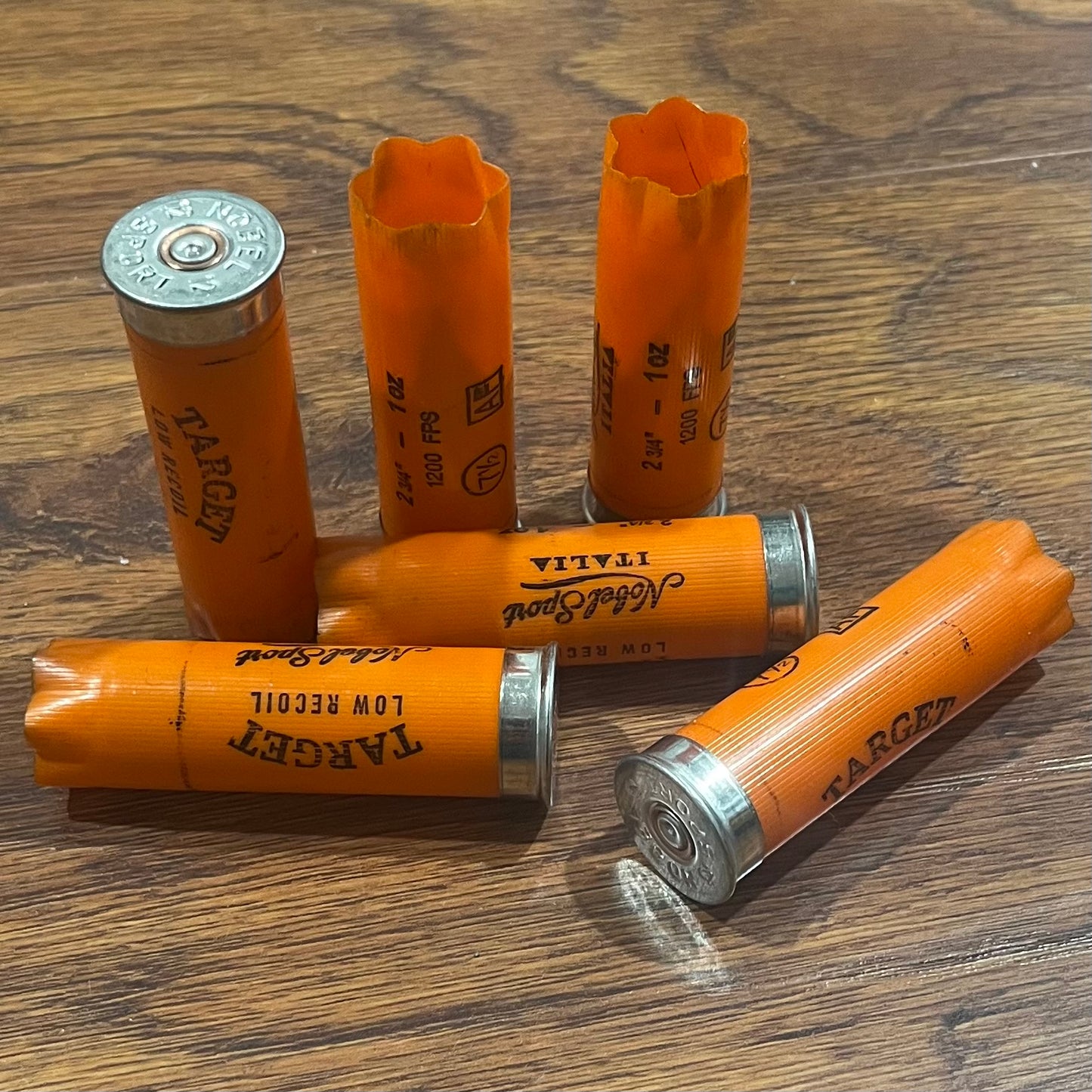 Orange Nobel 12 Gauge Empty Shotgun Shells Once Fired 12GA Hulls