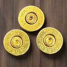 Load image into Gallery viewer, 45 ACP WINCHESTER Thin Cut Brass Bullet Slices Gold Primer Qty 15 | FREE SHIPPING
