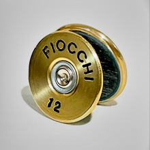 Load image into Gallery viewer, Fiocchi 12 Gauge Hand Painted Shotgun Shell Slices 12GA Gold Black Qty 5 | FREE SHIPPING
