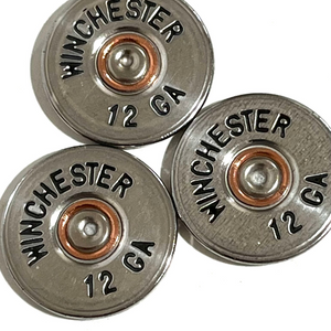 Winchester 12 Gauge Shotgun Shell Slices 12GA Silver And Black Lettering | Qty 5 | FREE SHIPPING