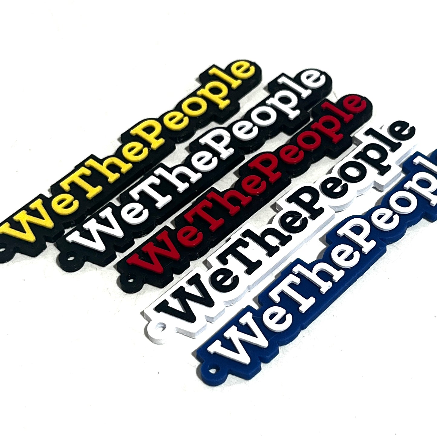 We The People Keychain Accessories Zipper Pulls Backpack Charm 10 Pcs