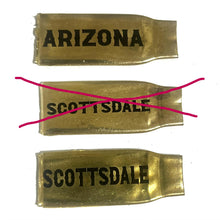 Load image into Gallery viewer, Custom Engraved ARIZONA &amp; SCOTTSDALE 308 Flattened Brass Bullet Casings | 50 Pcs Of Each
