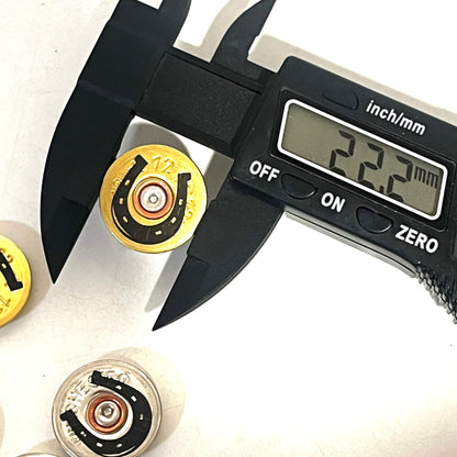 Engraved Horseshoe Shotgun Shell Slices 12 Gauge Mixed Color | Qty 10 | SHIPPING INCLUDED