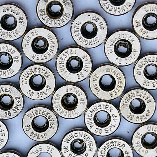 38 Special Nickel Bullet Slices — Thick Cut, Deprimed | Qty 15
