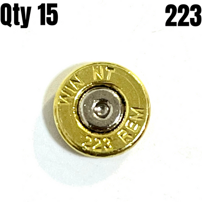 223 5.65 Thin Cut Polished Brass Bullet Slices