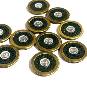 Baschieri & Pellagri 12 Gauge Green, Silver & Gold Shotgun Slices | 15 Pcs