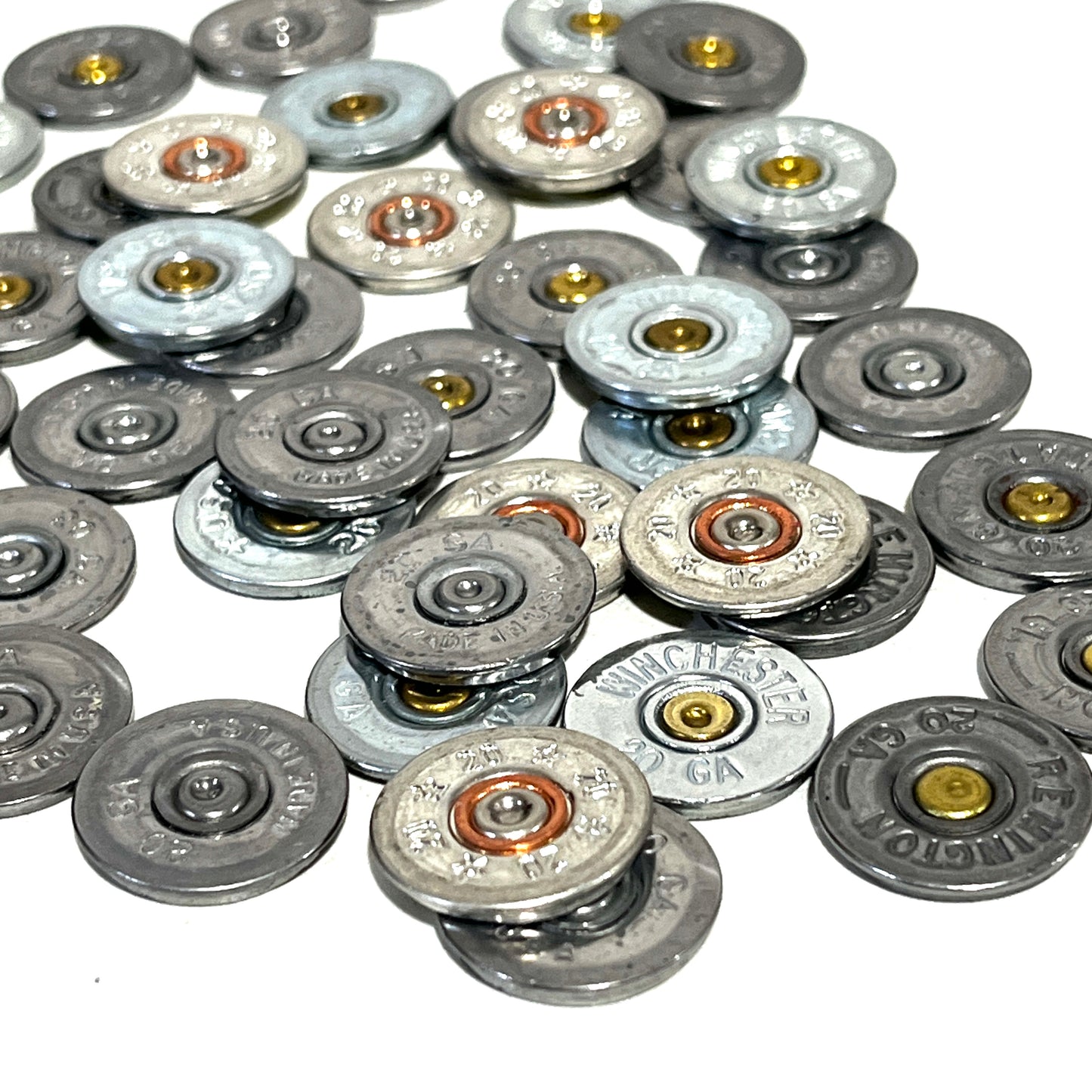 20 Gauge Silver Shotgun Shell Slices 30 Pcs Mixed | FREE SHIPPING