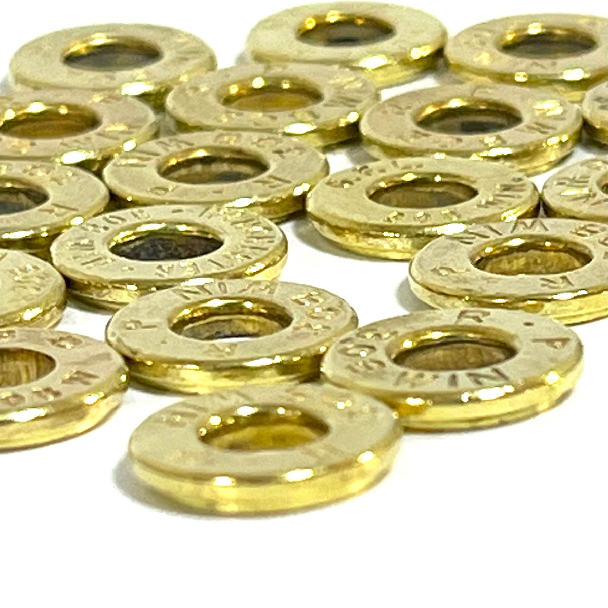 Deprimed 308 WIN Thin Cut Brass Bullet Slices Polished | Qty 15