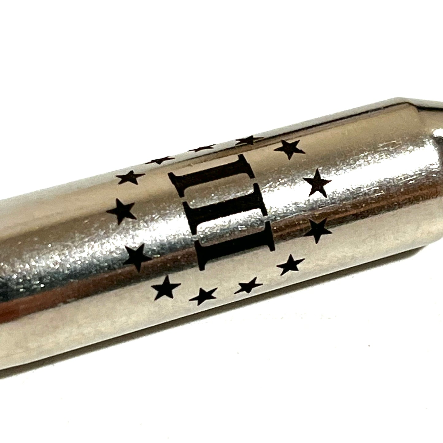 308 Nickel Engraved III Percenter