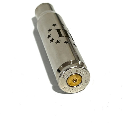 308 WIN Nickel Shells III Percenter Engraved Casing 5 Pcs