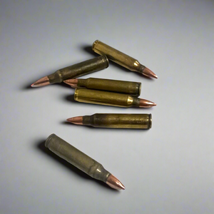 .223 Remington / 5.56 Nato Dummy Rifle Rounds Dirty Real Fired Brass Casings With New Bullet