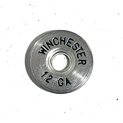 Deprimed Winchester 12 Gauge Shotgun Shell Slices 12GA Silver And Black Lettering | Qty 5 | FREE SHIPPING