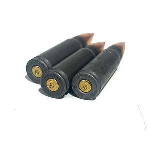 7.62x39 AK-47 Dummy Rounds Real Once Fired Steel Casings With New Red Tip Bullet