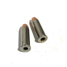 Load image into Gallery viewer, Deprimed Nickel 38 Special Dummy Rounds With New Flat Nose Bullet
