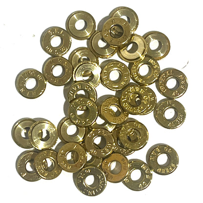 40 Smith & Wesson Thin Brass Polished Slices Deprimed Qty 15