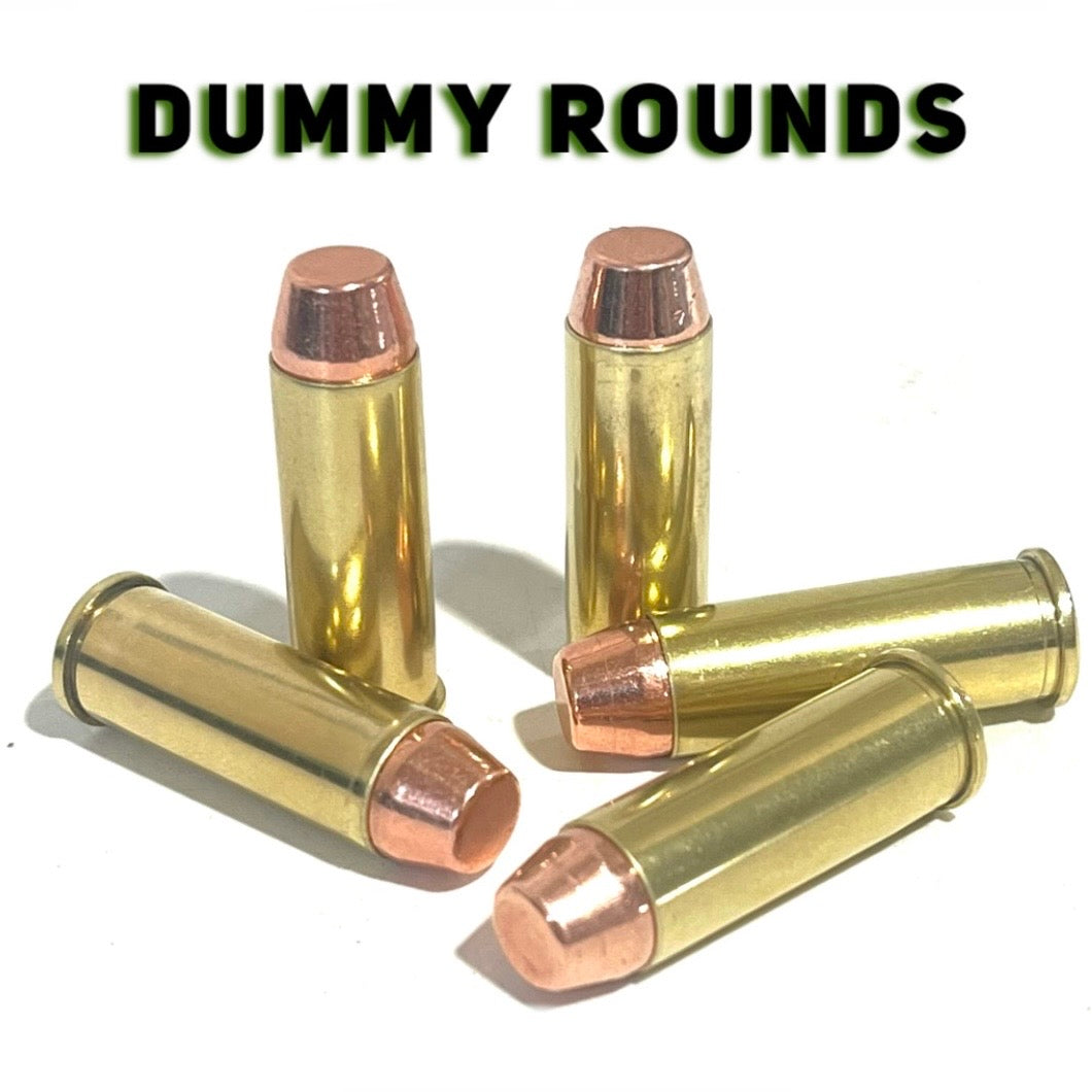 44 Magnum Dummy Rounds Brass With New Flat Bullet