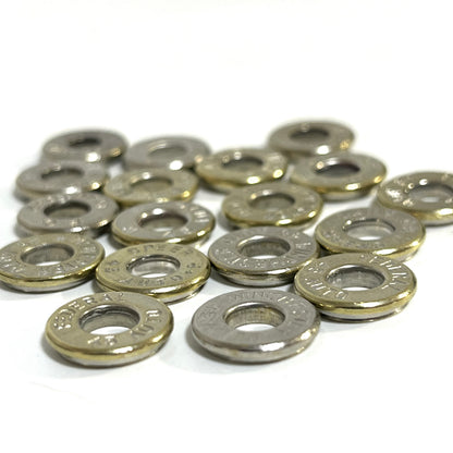 Deprimed 45 ACP Polished Nickel Bullet Slices Qty 15
