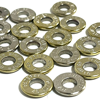 Deprimed 45 ACP Polished Nickel Bullet Slices Qty 15
