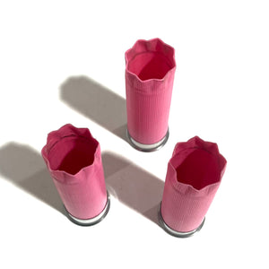 Pink Blank Empty Shotgun Shells 12 Gauge Hulls DIY Boutonniere Wedding Crafts | 8 Pcs | FREE SHIPPING