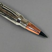 Load image into Gallery viewer, We The People Flag Engraved Bullet Nickel With New Black Tip 5 Pcs
