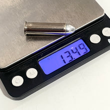 Load image into Gallery viewer, 357 Magnum Nickel Dummy Rounds With New Round Nose Nickel Bullet
