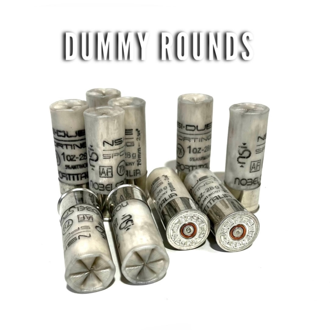 Translucent High Brass Dummy Rounds Inert Shotgun Shells 12 Gauge Fake ...