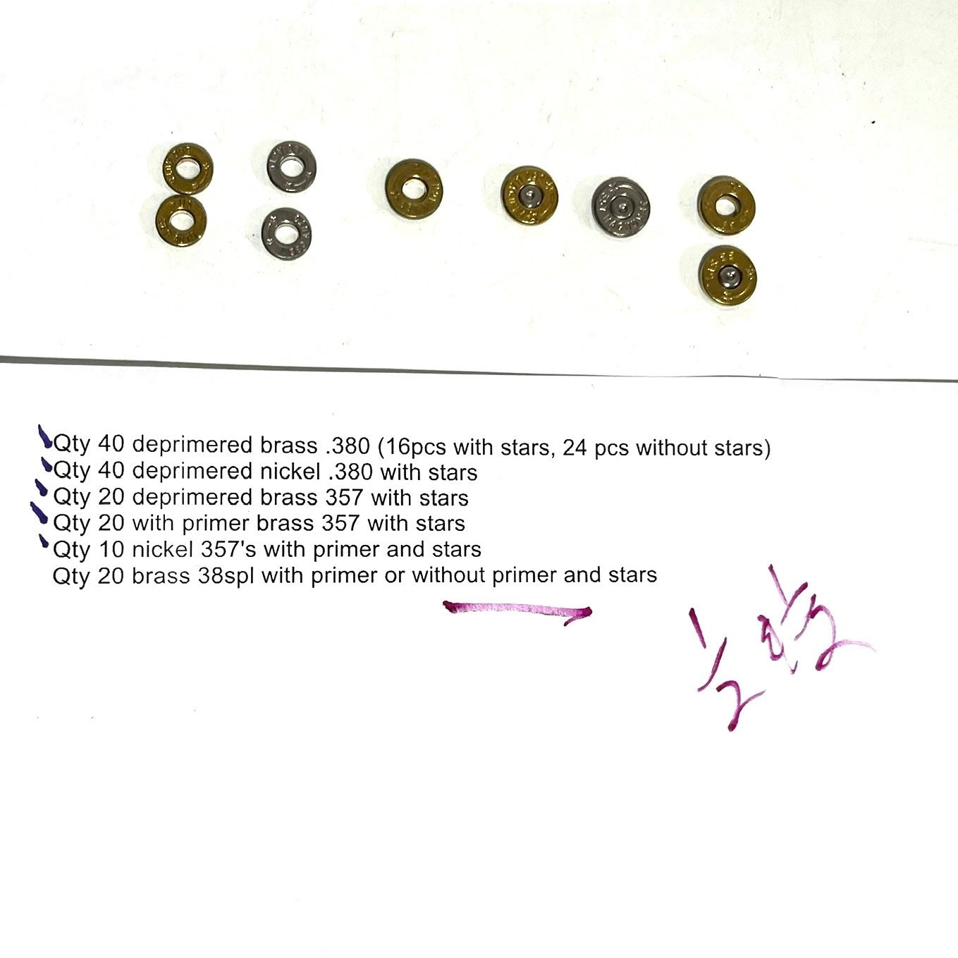 150 pcs - Mixed Bullet Slices - Priority Mail Included