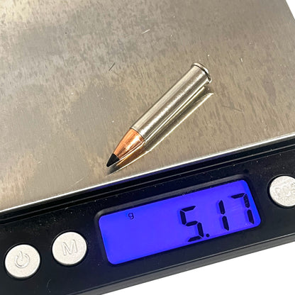 .22 Magnum Nickel Dummy Rounds With New Black Tip Bullet