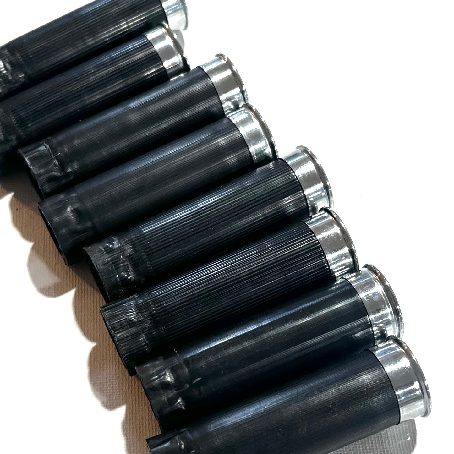 Empty Shotgun Shells Black Blank 12 Gauge No Markings On Hulls For Wedding Boutonnieres And Decor