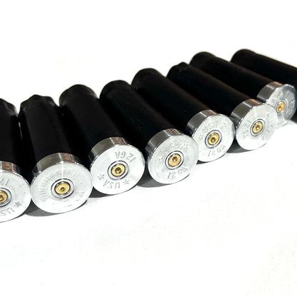 Empty Shotgun Shells Black Blank 12 Gauge No Markings On Hulls For Wedding Boutonnieres And Decor