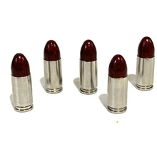 Load image into Gallery viewer, 9MM Dummy Round With New Polymer Coated Dark Red Bullet
