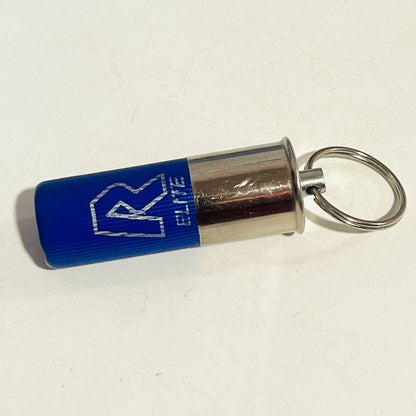 RIO Blue High Brass 12 Gauge Shotgun Shell Keychain